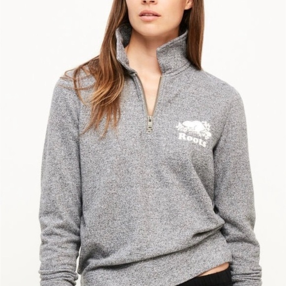 Roots Tops - Roots Women's Gray Quarter-Zip Top